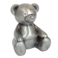 Russell Collection Money Bank - Pewter Finish Edward Bear