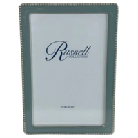 Russell Collection Frame - Dove Grey & Nickel Beaded Frame 4x6in