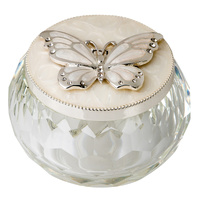 Russell Collection - Glass Butterfly Jewellery Box