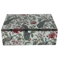 Russell Collection - Peacock Glass Jewellery Box