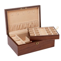 Russell Collection - Matte Walnut Veneer Jewellery Box
