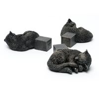 Jardinopia Potty Feet - Antique Bronze Sleeping Cat Curled Up (Set Of 3)