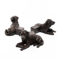 Jardinopia Potty Feet - Antique Bronze Resting Labrador (Set Of 3)