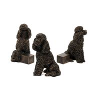 Jardinopia Potty Feet - Antique Bronze Poodle (Set Of 3)