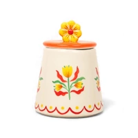 La La Land Beyond Retro Folk - Stoneware Hand Painted Sugar Pot