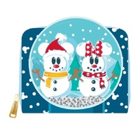 Loungefly Disney Mickey Mouse - Snowman Snow Globe Zip Around Wallet