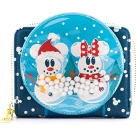 Loungefly Disney Mickey Mouse - Snowman Snow Globe Zip Around Wallet
