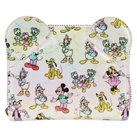 Loungefly Disney D100 - Classic All-Over Print Iridescent Zip Around Wallet