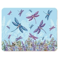 Lisa Pollock - Placemats Lavender Dragonflies (Set of 6)