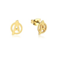 Couture Kingdom - Marvel - The Avengers Stud Earrings Yellow Gold