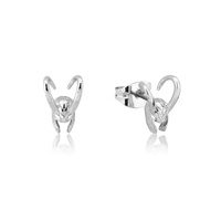 Couture Kingdom - Marvel - Precious Metal Loki Stud Earrings Silver
