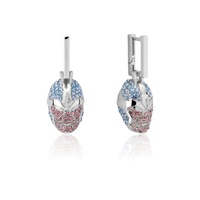 Couture Kingdom - Marvel - Thanos Crystal Drop Earrings Silver