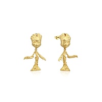 Couture Kingdom - Marvel - Guardians Of The Galaxy Baby Groot Drop Earrings Yellow Gold