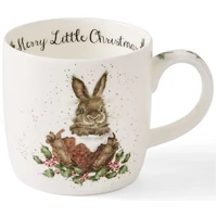 Royal Worcester Wrendale Christmas Mug - 'Merry Little Christmas' Rabbit