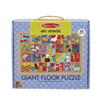 Melissa & Doug Natural Play Giant Floor Puzzle - ABC Animals 35 Pieces