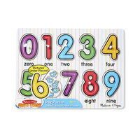 Melissa & Doug Peg Puzzle - See-Inside Numbers 10 Pieces