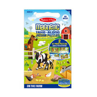 Melissa & Doug Magnetic Take Along Jigsaw Puzzles - On the Farm
