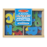 Melissa & Doug Magnetic Learning - 52 Wooden Alphabet Magnets
