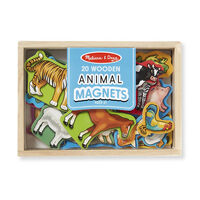 Melissa & Doug Magnetic Learning - 20 Wooden Animal Magnets