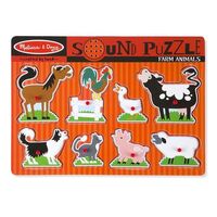 Melissa & Doug Sound Puzzle - Farm Animals 8pc