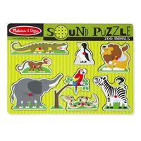 Melissa & Doug Sound Puzzle - Zoo Animals 8 Pieces