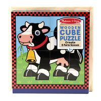 Melissa & Doug Cube Puzzle - Farm Animals 16 Pieces