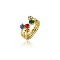Couture Kingdom - Marvel - Infinity Stone Ring Yellow Gold Size 7