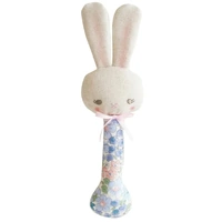 Alimrose Baby Bunny Stick Rattle - Lilly Blue