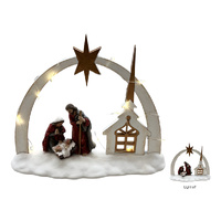 Religious Gifting LED Nativity Scene 17cm