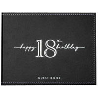 Silver & Black 18th Birthday Guest Book