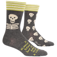 Blue Q Mens Crew Socks - I Almost Died But It Was Just A Cold