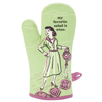 Blue Q Oven Mitt - My Favorite Salad Is Wine