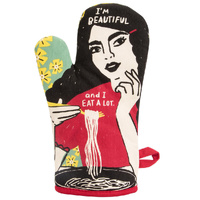 Blue Q Oven Mitt - I'm Beautiful And I Eat A Lot