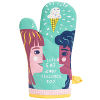 Blue Q Oven Mitt - Let's Eat Your Feelings Too