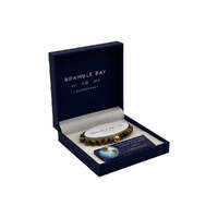 Bramble Bay Collections - Planet Earth Tiger Eye Gold Charm Bracelet