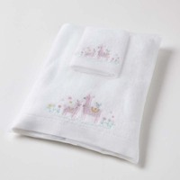 Pilbeam Baby Jiggle & Giggle - Llama Bath Towel & Face Washer Set