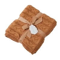Pilbeam Jiggle & Giggle - Biscuit and Cream Aurora Cable Knit Baby Blanket
