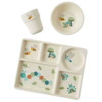 Pilbeam Jiggle & Giggle - Little Critters Blue Bamboo Dining Set