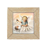 Wood Look Frame - Guardian Angel Lantern
