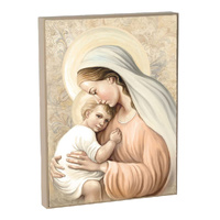 Wooden Plaque - Mother and Child