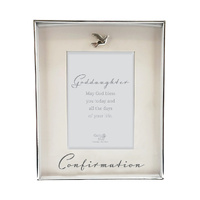 Silver Confirmation Photo Frame - Goddaughter Dove Motiff