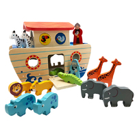 Children's Wooden Noah's Ark Toy Set
