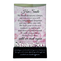 Black Wood Base Glass Frame - Missing You (Her Smile) 6x4inch