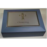 Christening Keepsake Box - Blue