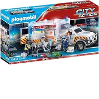 Playmobil City Action - Rescue Vehicles: Ambulance with Lights and Sound
