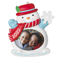 2022 Hallmark Keepsake Ornament - Grandkid Hugs Snowman Photo Frame