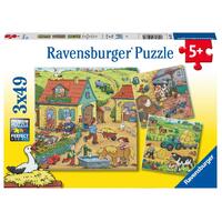 Ravensburger Puzzle 3x49pc - On the Farm