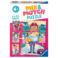 Ravensburger Puzzle 3 x 24pc - Job Swap Mix & Match