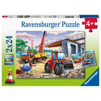 Ravensburger Puzzle 2 x 24pc - Construction & Cars