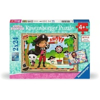 Ravensburger Puzzle 2x24pc - Gabby's Dollhouse Let's Pirate Party!